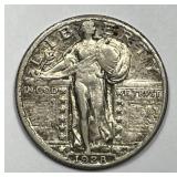 1928-S Standing Liberty Silver Quarter Lrg S VF