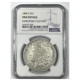 1886-S Morgan Silver $1 NGC Fine details