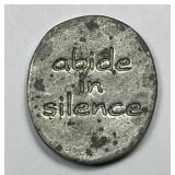 Tibetan Pocket Charm "Abide In Silence"