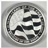 US NAVY Land Of The Free 1 Oz Silver Art Round