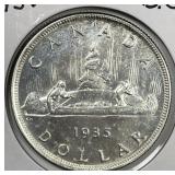 CANADA: 1935 Silver Dollar Uncirculated UNC