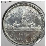 CANADA: 1950 Silver Dollar Uncirculated BU