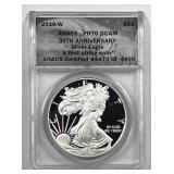 2016-W Silver American Eagle Proof ANACS PR70 DCAM