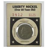 1912 Liberty V Nickel in Vintage Woolworth Holder