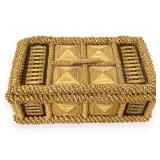 Vintage Straw Wicker Decorative Box