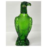 Vintage Green Glass Eagle Decanter