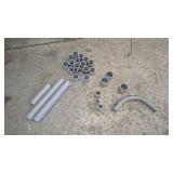3/4 conduit sweep and unions, 1 inch unions,
