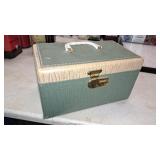 Vintage makeup case. Approximately 7x10x7.