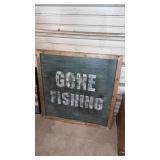 32x32 Gone fishing sign