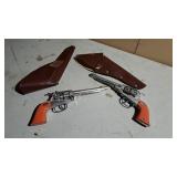 Vintage 1960s Halco Colt .45 cap guns with