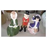 1979 Atlantic mold hand painted ceramic carolers.