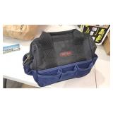 Craftsman tool bag with parts bin storage