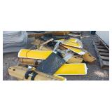 PALLET OF YELLOW REFLECTORS/ SPEED BUMPS