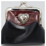 Brighton Leather Kisslock Coin/Key Purse