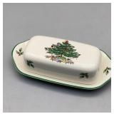 Spode Christmas Tree Design Butter Dish