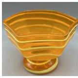 Orange/Yellow Swirled Art Glass Bowl