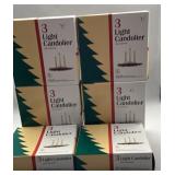 Lot of 6 Boxed 3 Light Candoliers.