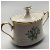 Lenox Holiday Dimension Covered Sugar Bowl