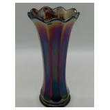 Rainbow Carnival Glass Vase