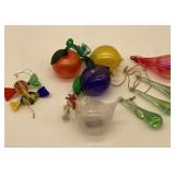 Ten Glass Xmas Ornaments-Fluorescing