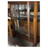 Antique Empire Oak Single Door China Cabinet