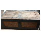 Antique Hand Painted Blanket Box Chest