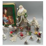 Music box santa -Lenox and angels-snowman