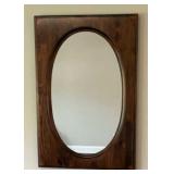 Ethan Allen Wooden Frame Oval Mirror