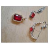 Pieces of Red Stone Jewelry - 3