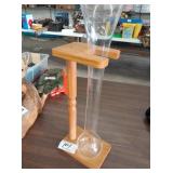 Vintage Ale Glass 15" + Wooden Stand