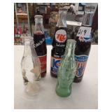 Collector Cola Bottles - 5 / 3 Full