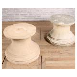 2 Composite Stone Side Tables, Michael Taylor