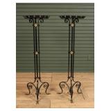 Gothic Style Wrought Iron Fernery Stands