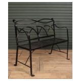 Regency Style Wrought Iron Bench