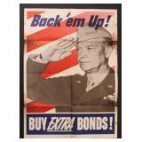 Back Em Up, WW2 War Bonds Poster