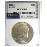 1971-S Silver Ike MS68 LISTS $6500