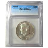 1966 Kennedy ICG MS66+ LISTS $975