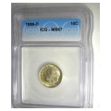 1956-D Dime ICG MS67 Soft Golden Toning