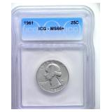 1961 Quarter ICG MS66+ LISTS $225