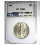 1947 Walking Liberty MS68 LISTS $42500