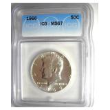 1966 Kennedy ICG MS67 LISTS $3500