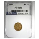 1840-C Gold $2.50 VF30 LISTS $3000