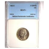 1952-D Nickel NNC MS67+