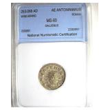 253-268 AD Gallienus Silvering NNC MS60