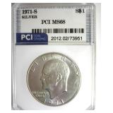 1971-S Silver Ike MS68 LISTS $6500