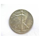 1945 Walking Liberty About UNC