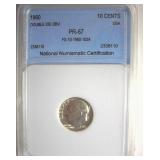 1960 Dime NNC PR67 Double Die Obv FS-10-1960-102A