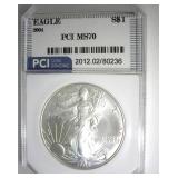 2004 Silver Eagle MS70 LISTS $110