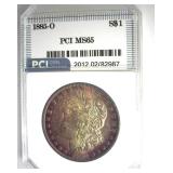 1885-O Morgan PCI MS65 Purple Toning