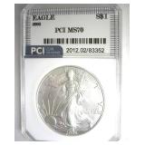 2006 Silver Eagle MS70 LISTS $160